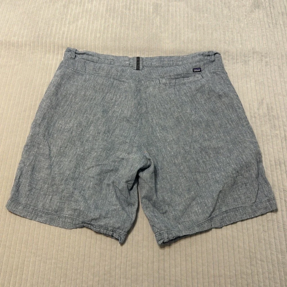 Patagonia Men's Shorts 38 Back Step Blue Hemp Organic Cotton Blend Casual 9.5